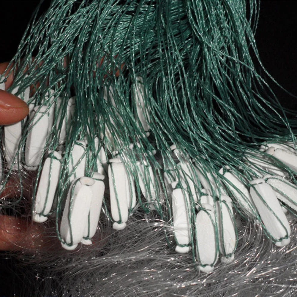 

25m/35m/45m/60m/70m Fish Gill Sticky Net with Float NEW 3 Layers Nylon Monofilament for Outdoor Fishing