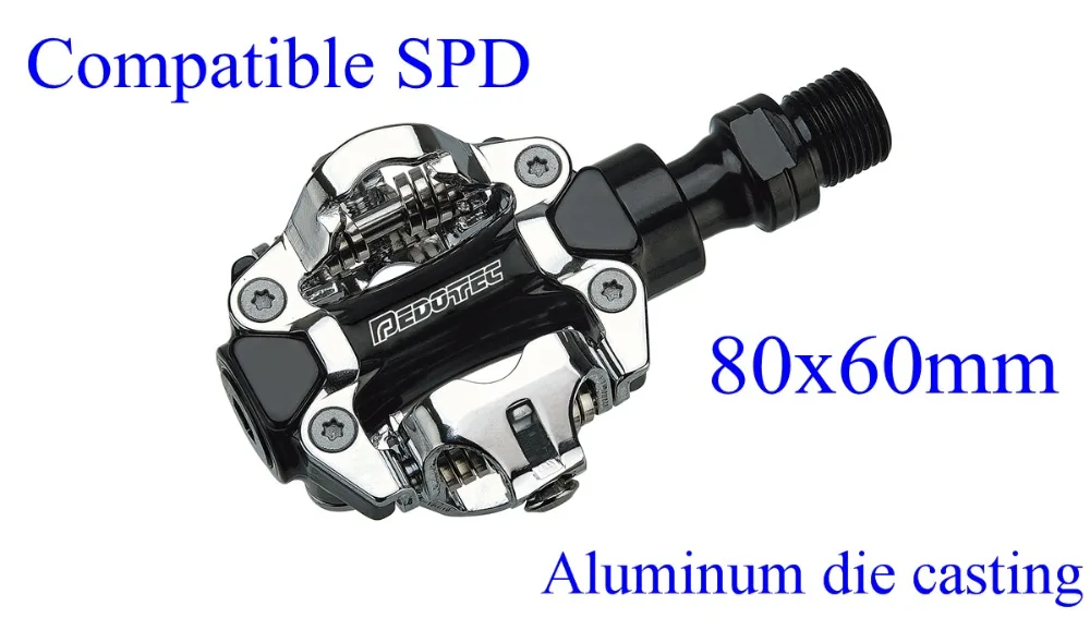 

Pedotec PT-Aegis178 ( MTB ) Mountain Bike Pedal Compatible SPD CNC 80x60mm 178g/pc Bicycle Parts