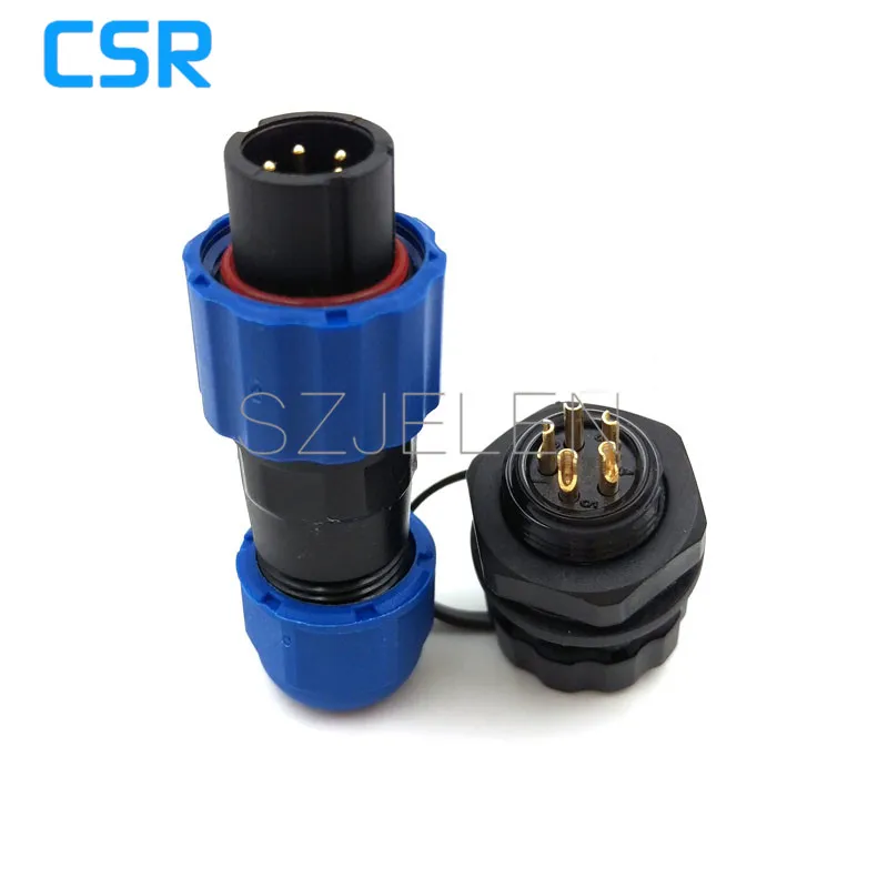 SD13 5-контактный водонепроницаемый разъем для крепления на панели IP68 задней