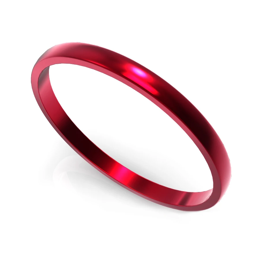 Red Inner Ring Floya 2 мм ширина заполненные кольца сменные внутренние кольца алюминиевый материал аксессуары для женщин Персонализированные красочные - Цвет основного камня: Red Inner Ring