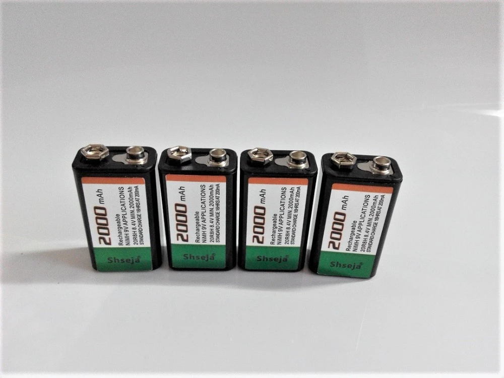 4 шт SHSEJA большой емкости 2000mAh 9V ni-mh аккумуляторная батарея + интеллектуальное