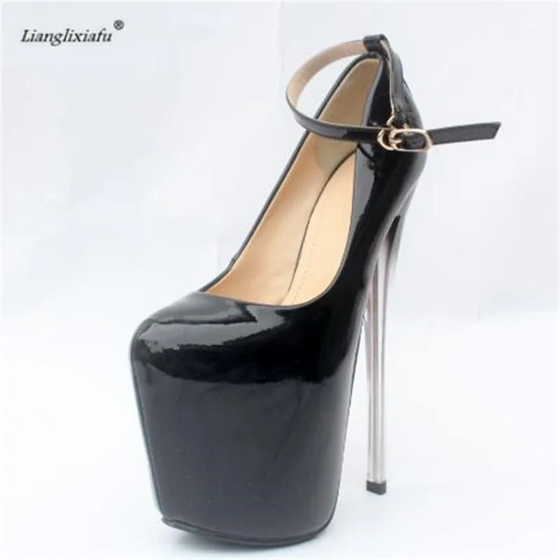 Женские туфли лодочки с ремешком на щиколотке LLXF для ночного клуба высоком