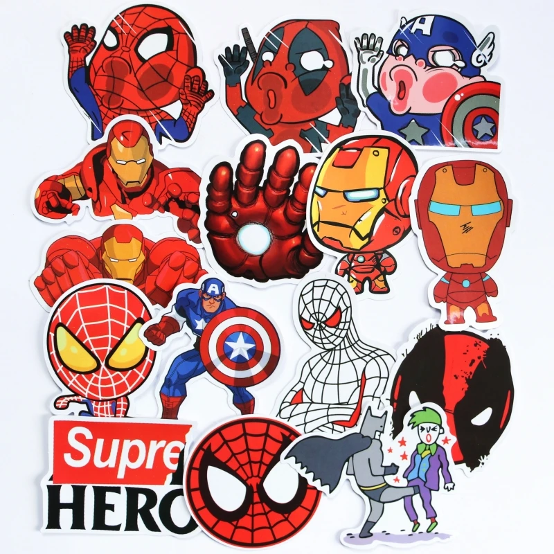 Новинка 56 шт. Avenges thanos Infinity Gauntlet мультяшный супергерой Забавная детская игрушка стикер для ноутбука скейтборд Водонепроницаемая наклейка