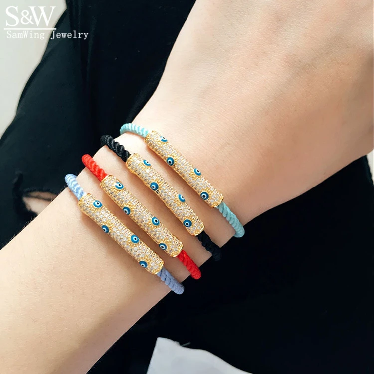 Женский браслет с инкрустацией глаза фианитами|bracelet cz|turkish eye braceleteye bracelet |