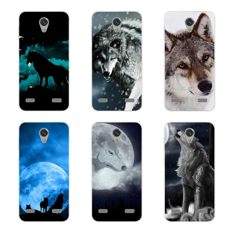 For zte blade A520 Case Silicon Wolf beast Painting Soft TPU Back Cover for BA520 Protect Phone cases shell |