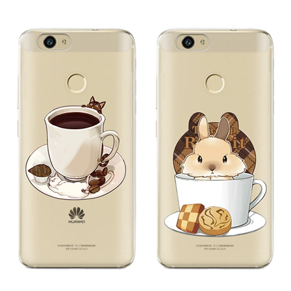 Модный чехол для телефона Huawei P10 lite Honor 9 6A Y7 Y5 Y6II Pro Nova 2 Plus Mate 10 P8 P9 Lite 2017 Teacup Animal Fundas |