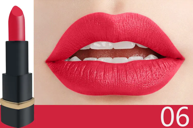 A0007-06 Увлажняющая и легкая в носке Увлажняющая губная помада warterproof сексуальный цветной макияж губ - Цвет: A0007-06