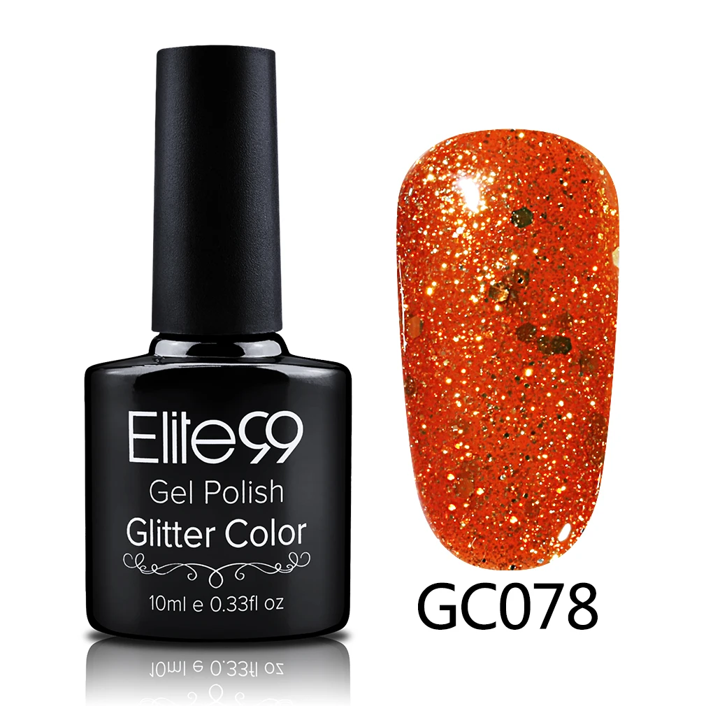 Elite99 10 мл Soak Off Diamond гель УФ гель для ногтей с блестками Лак Блеск геллак нужно УФ лампы клей для ногтей эмаль блёстки гель - Цвет: S-GC078