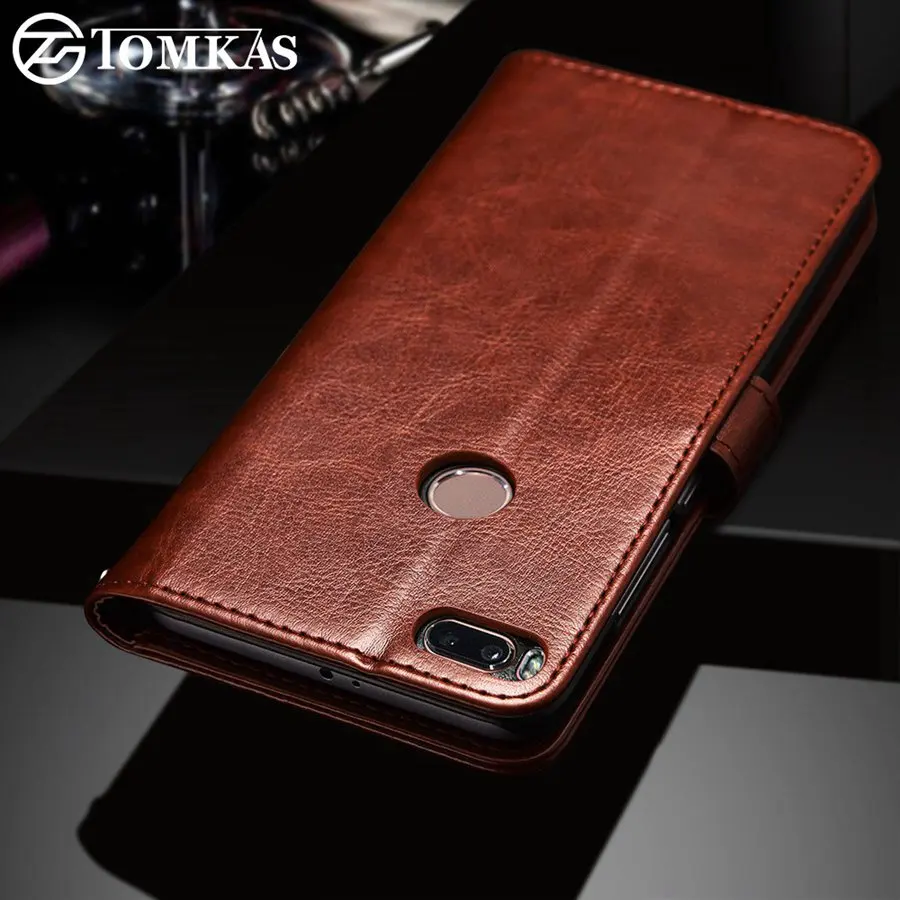 TOMKAS Чехлы Xiaomi mi A1 5X Чехол кожаный кошелек Роскошный PU телефон-раскладушка сумка