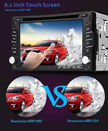 Бесплатный gps 6 2 &quotдвойной DIN Автомобильный мультимедийный DVD CD Видео плеер Bluetooth