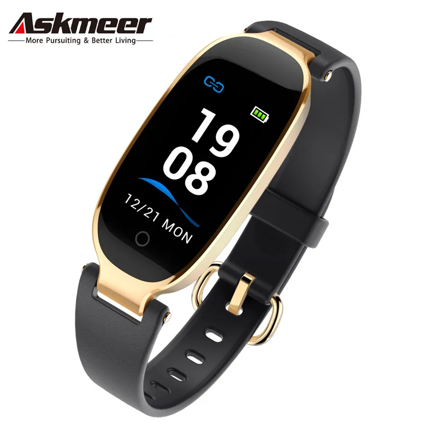 ASKMEER S3 модный смарт браслет для женщин с монитором сердечного ритма Женский