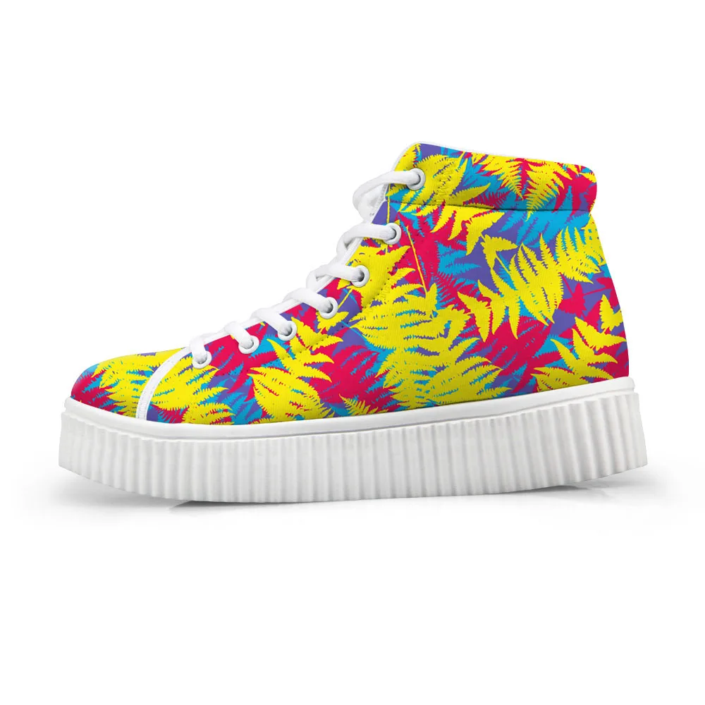 WHEREISART/Женская обувь на платформе сезон весна высокие парусиновые кроссовки с