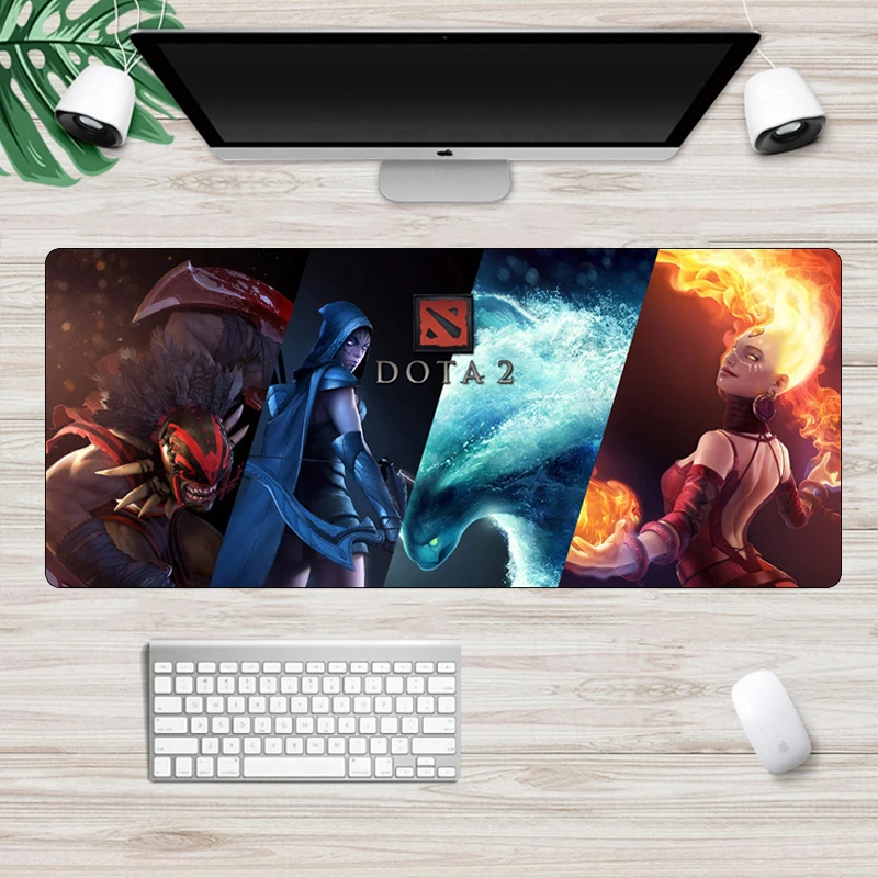 

DOTA2 Gaming Mouse Pad Otaku Locking Edge Large 70x30cm MousePad Gamer Non-slip Rubber PC Computer Laptop keyboard pad
