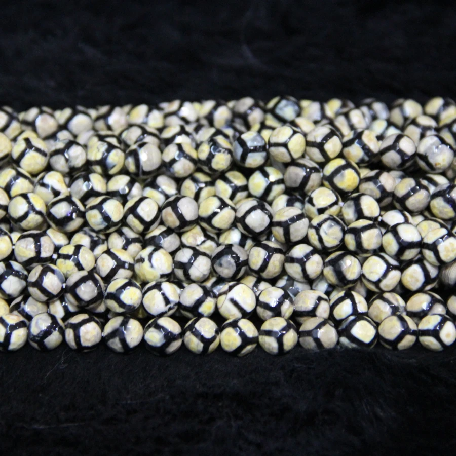 

10 мм Желтые гладкие мистические блестящие бусины из драгоценного камня, тибетские ворота