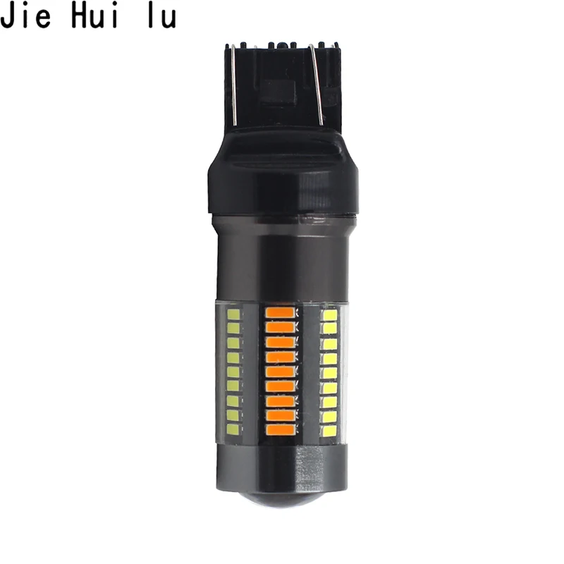 1 шт. автомобильные лампы BAY15D T25 1157 T20 3157 Led 7443 66 SMD стоп сигнал 12 В двухцветные белые
