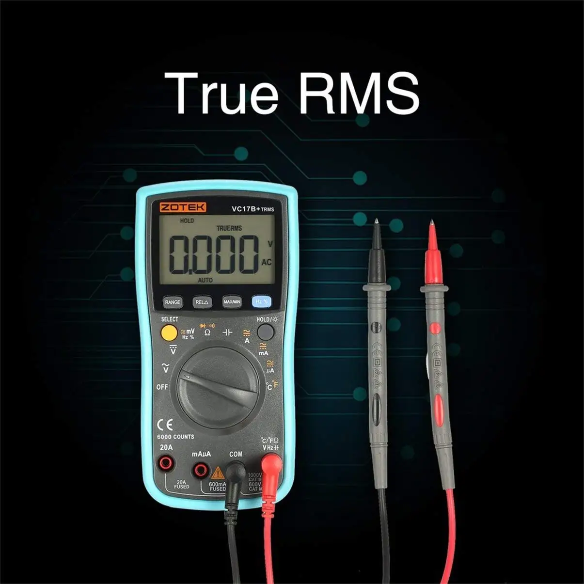 Зотэк VC17B + 6000 отсчетов True RMS цифровой мультиметр|Мультиметры| |