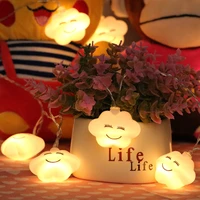 face cloud led string light christmas holiday light string outdoor lighting decoration fairy lights party anchorwoman for videos