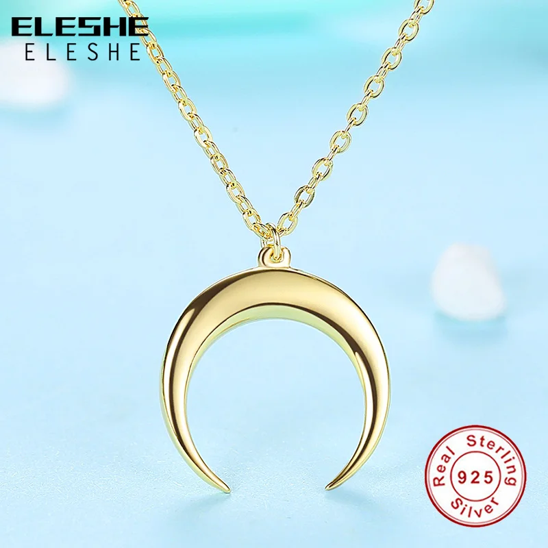 Женское ожерелье с кулоном в виде Луны ELESHE роскошное ювелирное изделие из 100%