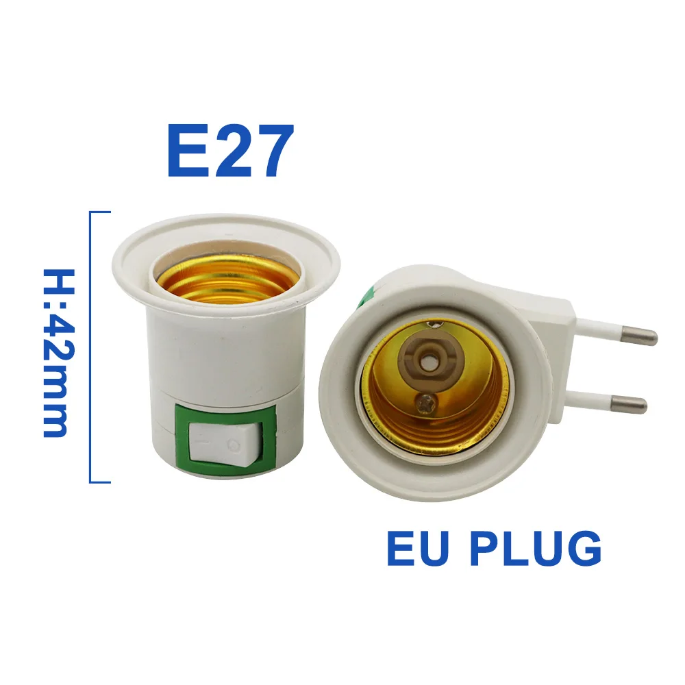 2 шт./лот GU5.3 MR11 MR16 G4 держатель лампы конвертер E27 T5 T8 2G11 основание светильника E40 E14 B22 светильник гнездо usb адаптер сша ес разъем для светодиодный - Цвет: E27(EU Plug)