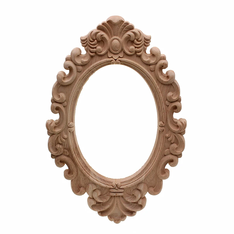 Деревянная рамка для картин деревянные Ломтики Для бревен диски резьбы большой