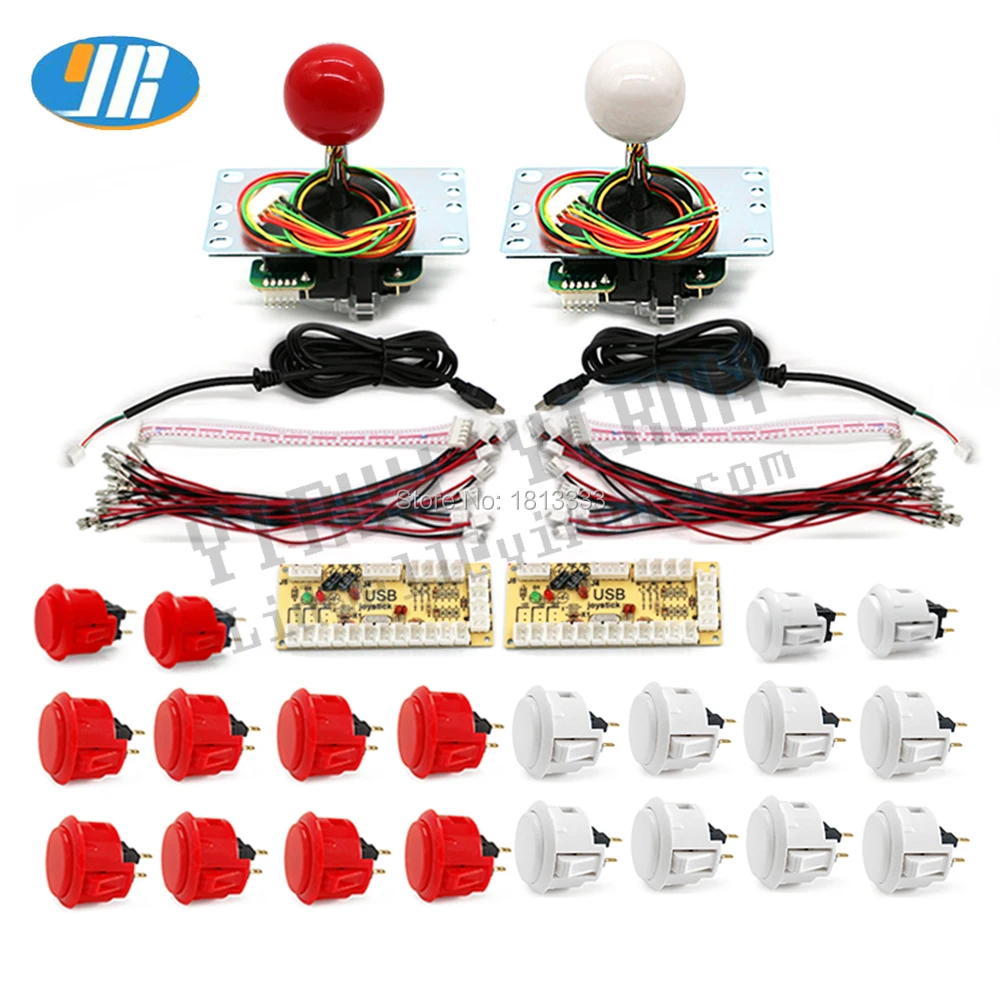 2 Полный комплект плеера для ПК/Raspberry контроллер Пи с Оригинальная SANWA Кнопка SANWA OBSF джойстик нулевой задержкой USB аркадные игры JAMMA