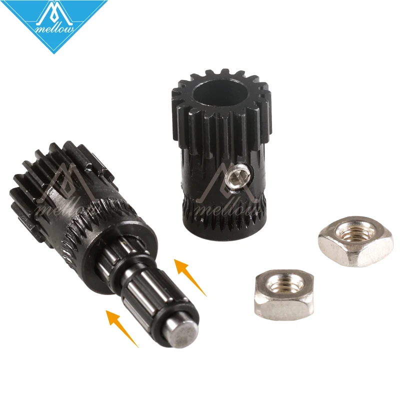 Mellow upgrade Drivegear комплект закаленный двойной привод шестерни экструдер комплект клонированный Btech для Prusa i3 mk3 3d принтер мини Боуден экструдер
