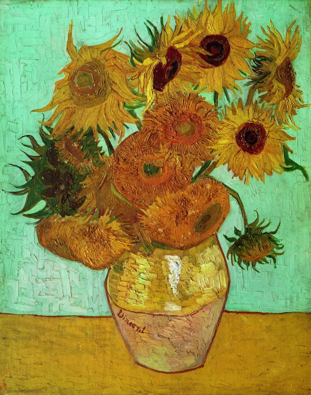 Картина на холсте Ван Гога живопись маслом подсолнуха настенная домашний декор |