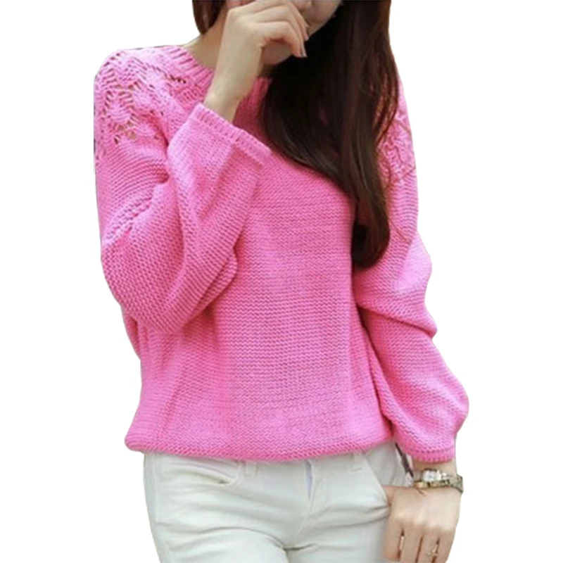 Свитер женский весенне-осенний большого размера с вырезами на бретелях LXJ144 -