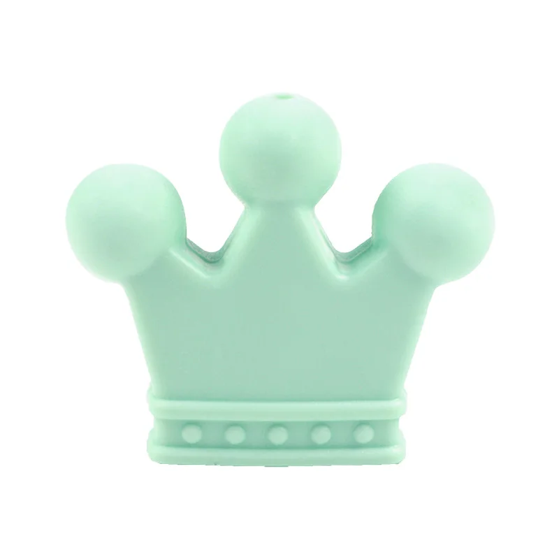 BDT019 NO.13 BOBO.BOX 5Pcs Crown Silicone Beads Baby Teething Colorful Baby Nursing Teethers Food Grade Teether Beads Baby DIY Pacifier Chain - Цвет: BDT019 NO.13