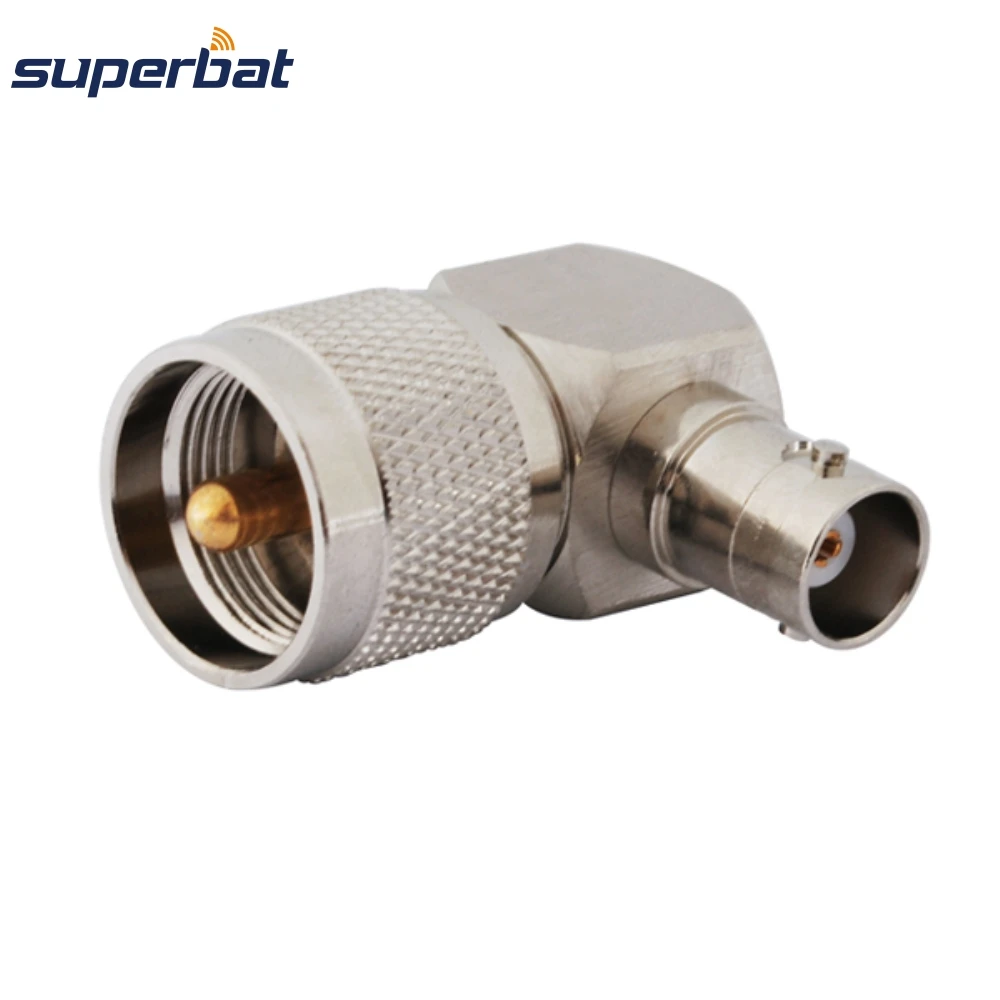 

Superbat 5pcs BNC-UHF Adapter BNC Jack to UHF Plug Right Angle RF Coaxial Connector