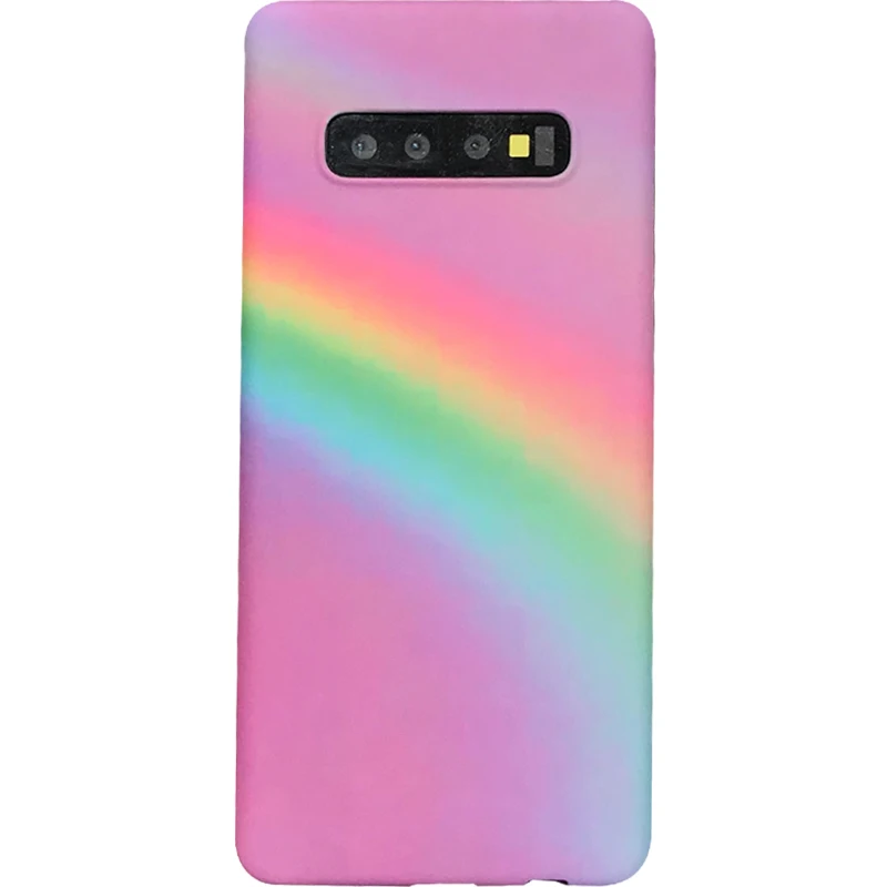 YHBBCASES для Samsung Galaxy S10 S8 S9 Plus модный Радужный чехол телефона Note 8 9 цветные жесткие