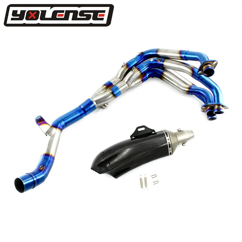 

Motorcycle Middle Pipe Exhaust Muffler Connect for Kawasaki Stainless Steel Carbon Fiber Exhaust Front Header Pipe Tube For Z900