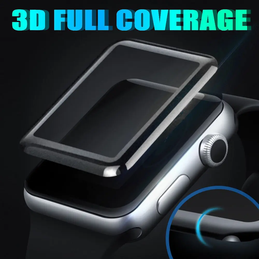3D изогнутая модная поверхность 9H закаленное стекло пленка для apple watch 42 мм 38 44 40
