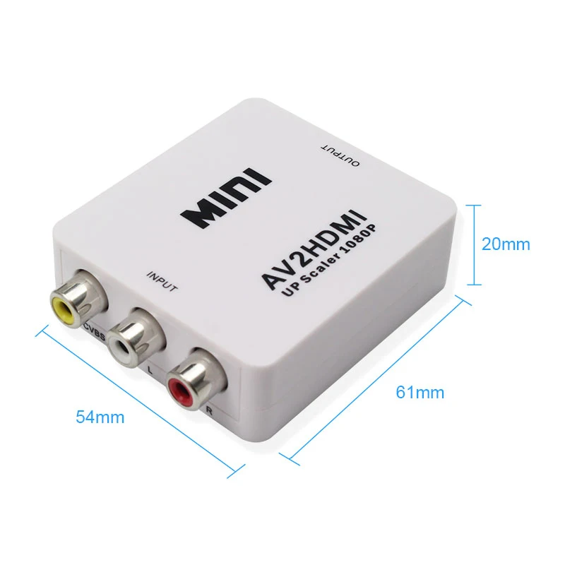 Конвертер AV в HDMI конвертер 3RCA CVBS HD видео с Upscaler 1080P для HDTV монитора|Кабели HDMI| |