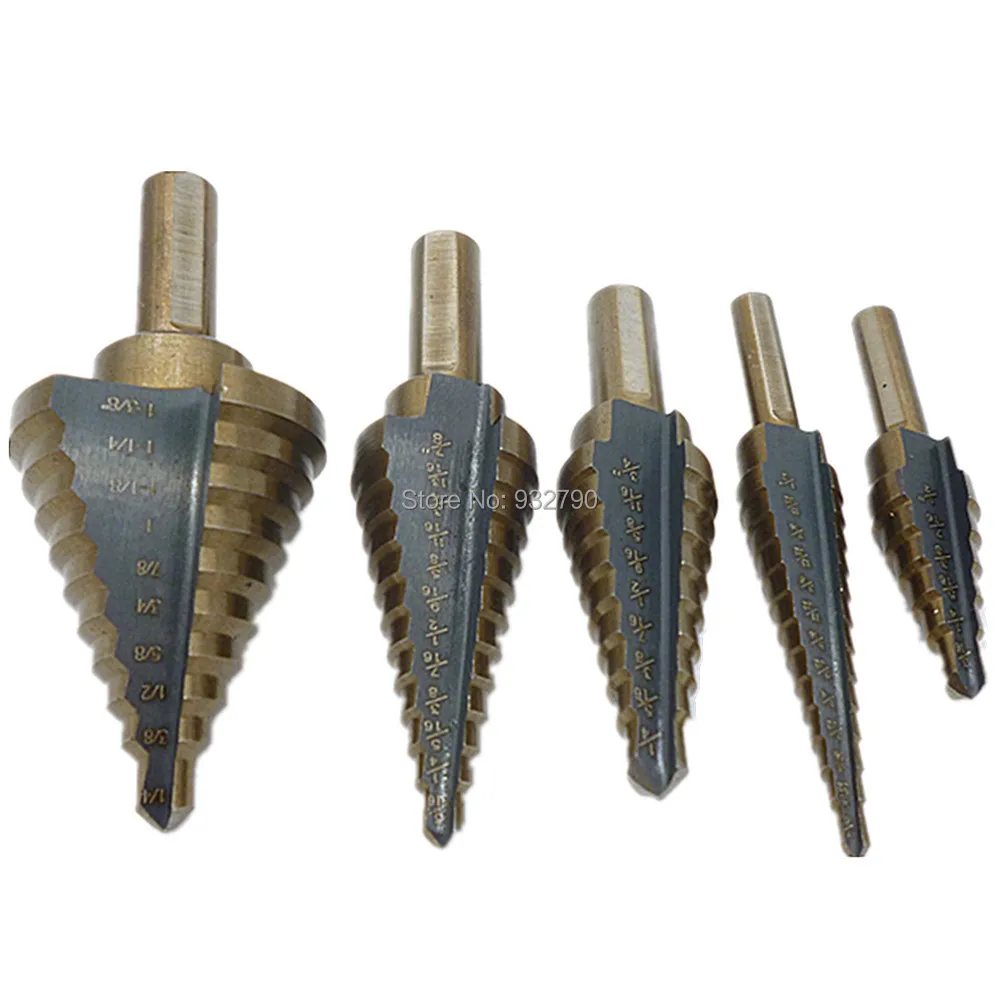 Набор ступенчатых Сверл из быстрорежущей стали с кобальтом 5 шт. 50 размеров