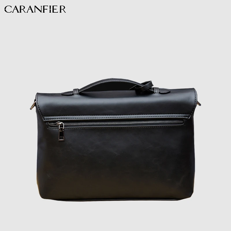 Мужской портфель CARANFIER из искусственной кожи деловые сумки для ноутбука 14 дюймов