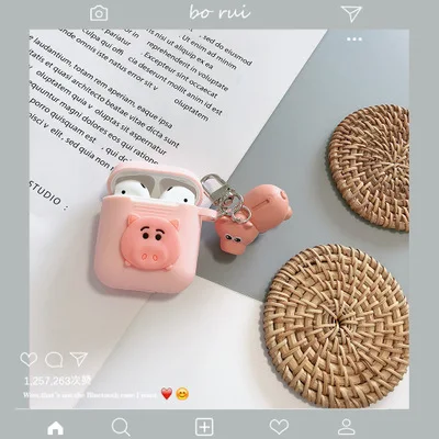 FV027 Горячая История игрушек Airpods брелок 3D Динозавр Дейзи Hudi чехол для наушников для Apple Airpods 1 2 Защитная силиконовая крышка брелок - Цвет: FV027