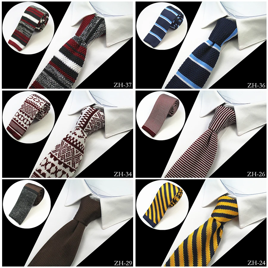 Новый модный мужской вязаный галстук GUSLESON тонкий дизайнерский галстук|necktie for