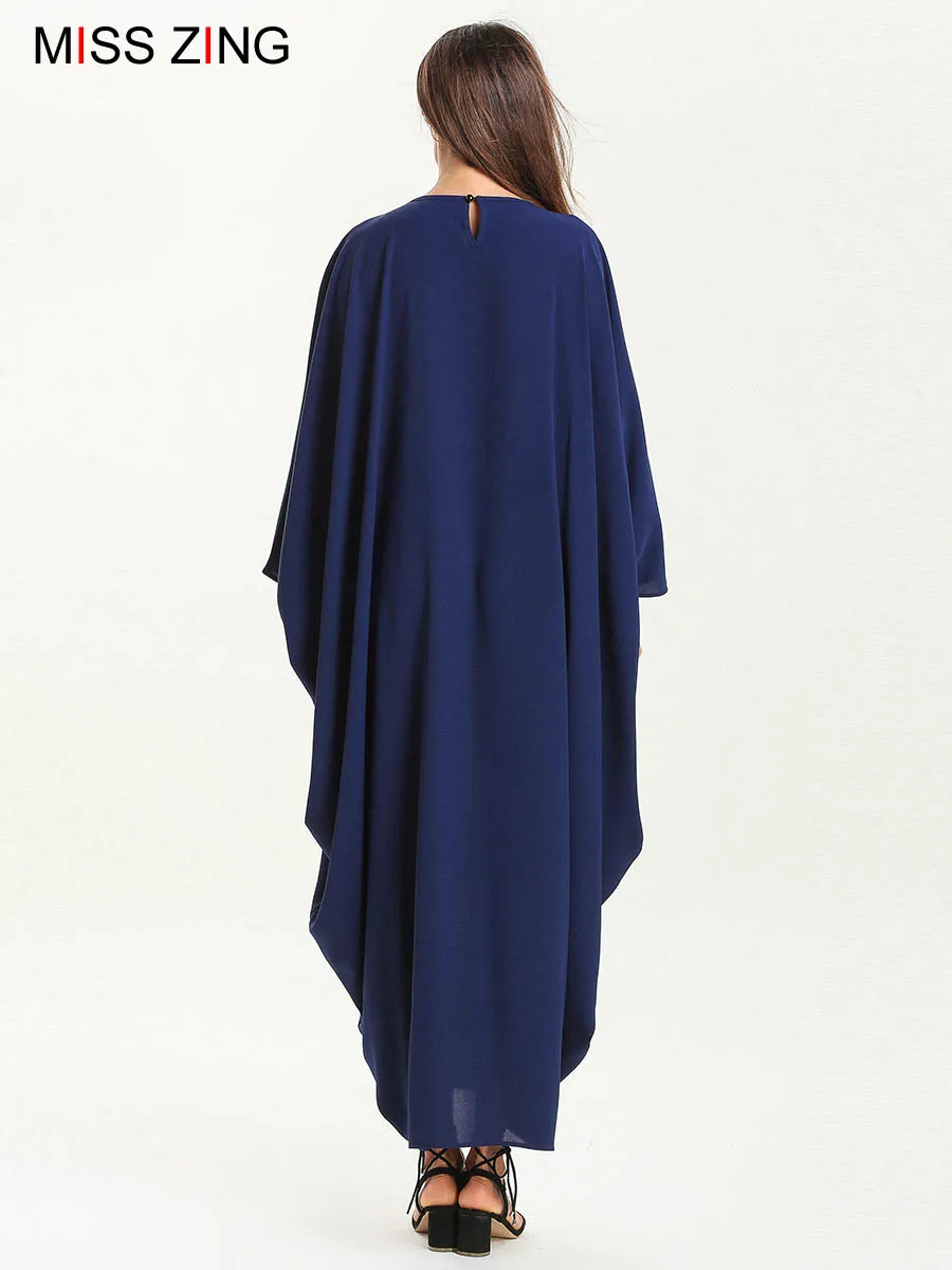 Ethnic Embroidery Muslim Abaya Women Bat Sleeve Dress Kimono Gowns Ramadan Middle East Islamic Prayer Clothing Plus Size 7597# |