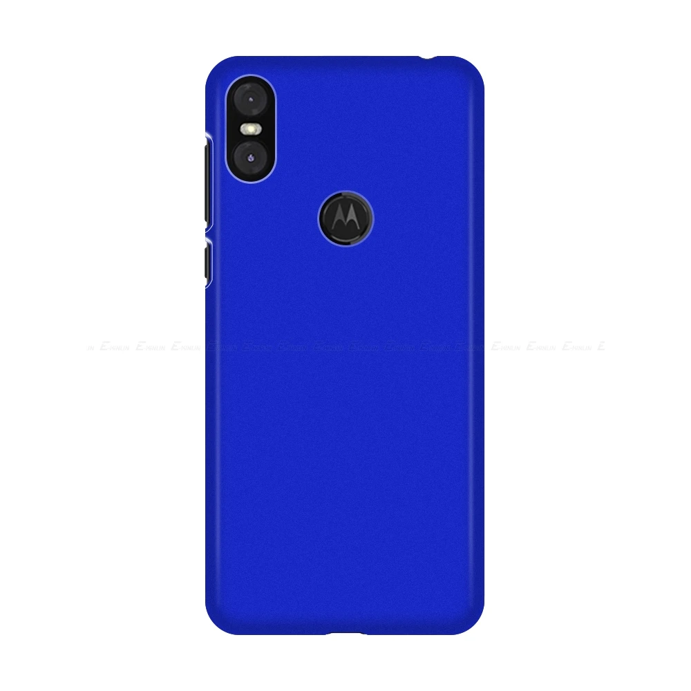 Dark Blue Роскошный Жесткий матовый чехол для телефона из поликарбоната, Ультратонкий Пластиковый чехол для Motorola Moto One vision power P50 P30 note Play - Color: Dark Blue