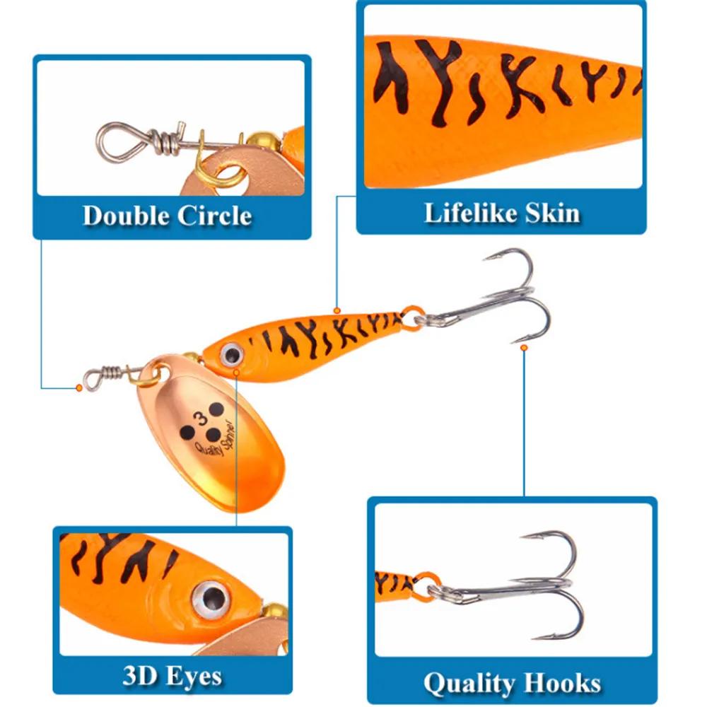 FISHINAPOT 1 шт. 11 г 15 20 Спиннер жесткий наживка Isca Искусственный металлический