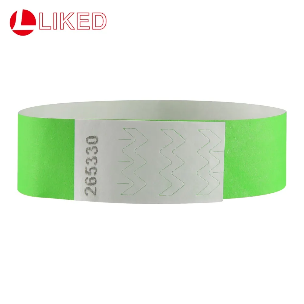 Pulseras Tyvek de colores ne&oacute;n, pulseras con n&uacute;meros de 3/4 pulgadas, pulseras de colores bonitos para fiestas, eventos, 1000 piezas-3