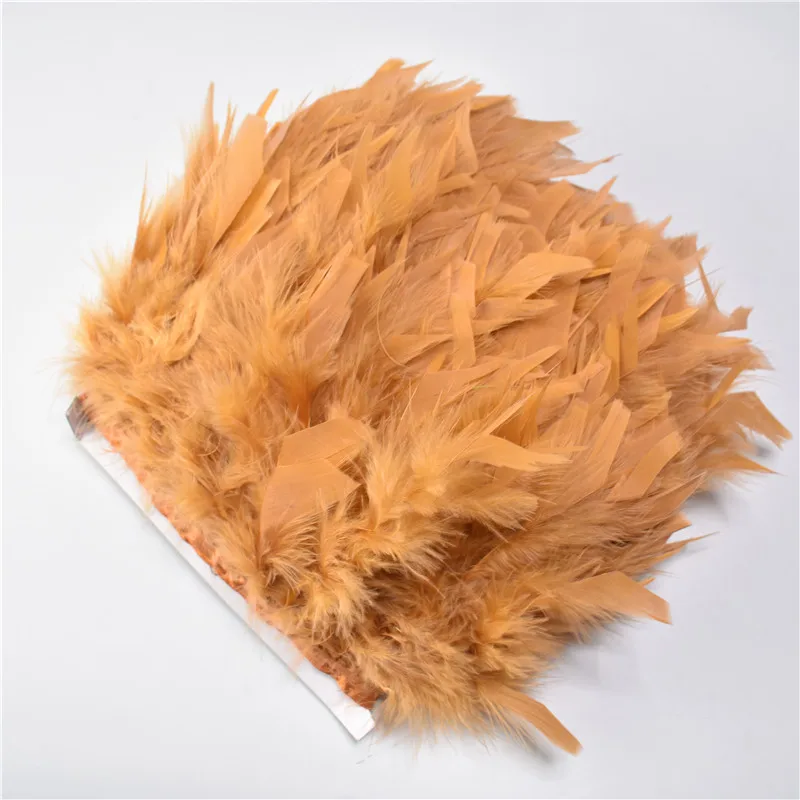 Earth Yellow Новинка 10 ярдов/партия Турция бахрома с перьями 10-15 см chandelle перья марабу для ремесел карнавальные костюмы DIY Одежда - Цвет: Earth Yellow
