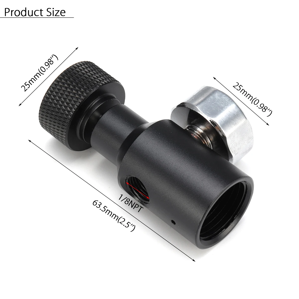 

Paintball PCP Co2 Adapter Air Regulator Filling Fill Station Remote On/Off 3000psi Gauge 1/8NPT Thread