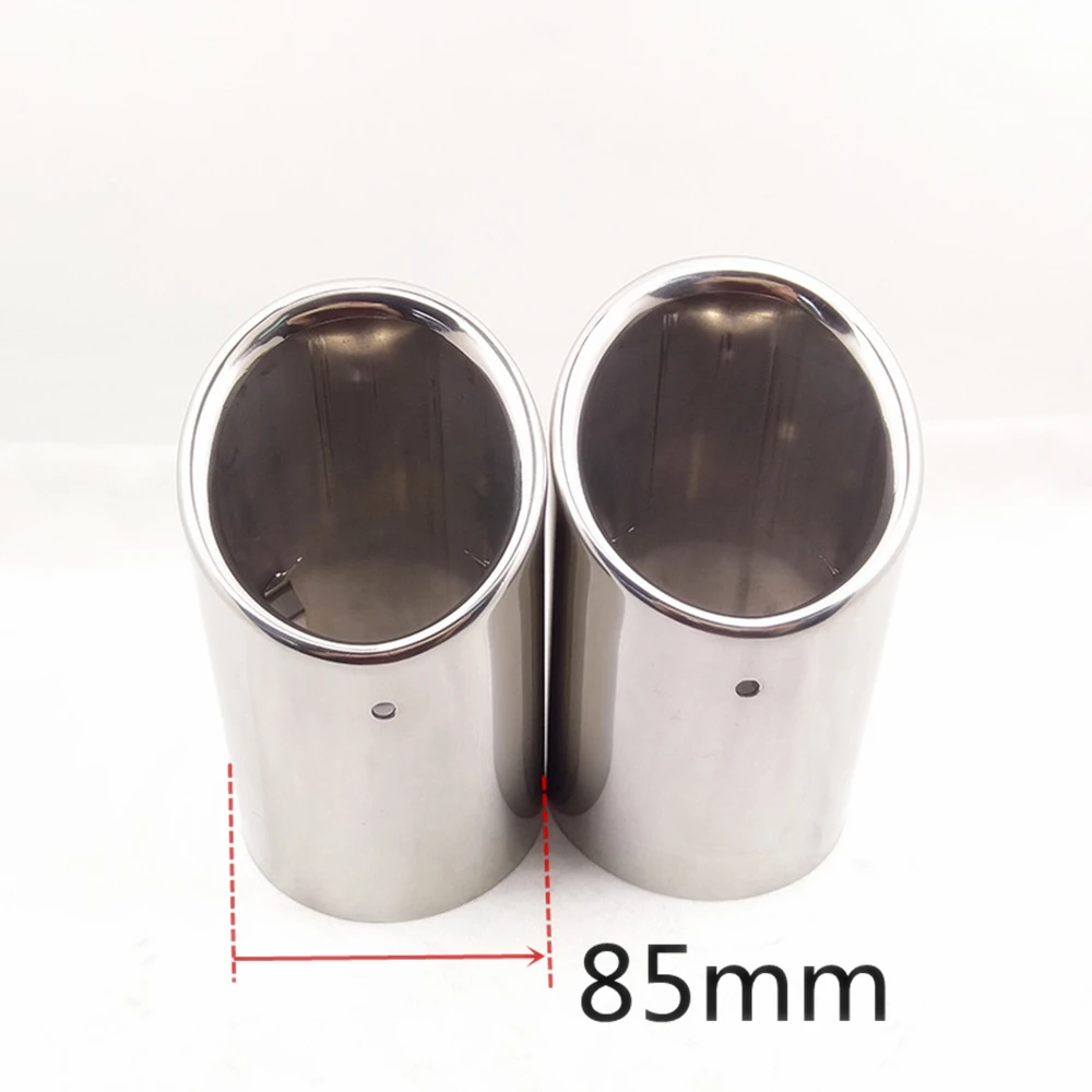 2 шт. Autonly выхлопной Хвост автомобиля задний глушитель наконечник трубы серебро