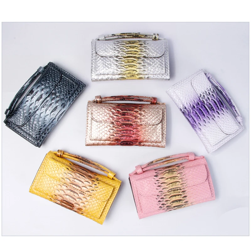 Клатч из змеиной кожи на одно плечо XMESSUN маленькая сумка через клатч натуральной