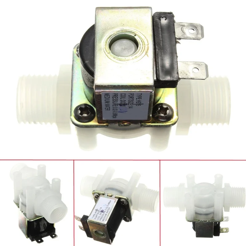 1/" DC 12 V электрический Соленоидный клапан N/C воды воздушный переключатель потока нормально закрытый 1/2 дюймов клапаны