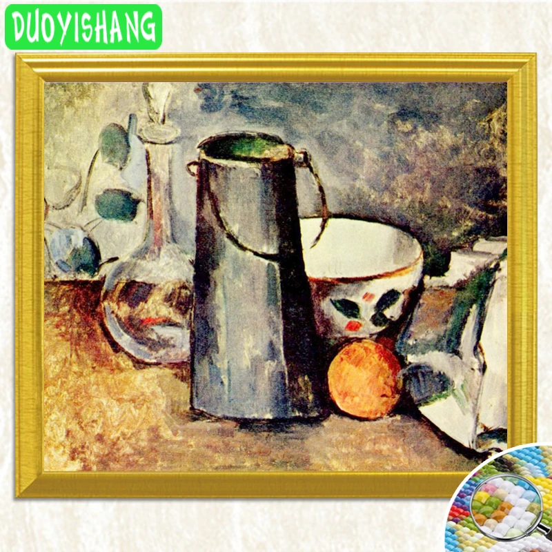 Знаменитая картина Натюрморт с фруктами и бутылками 5D DIY Алмазная полностью