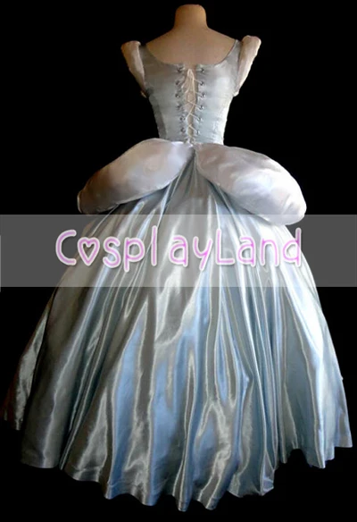 Костюм принцессы Золушки серебряное Мисти Голубое Бальное платье на заказ для