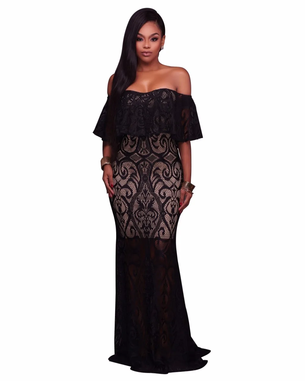 Новое поступление пикантные вечерние платье Slash Средства ухода за кожей Шеи